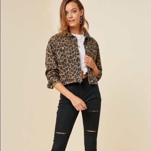 cheetah jean jacket